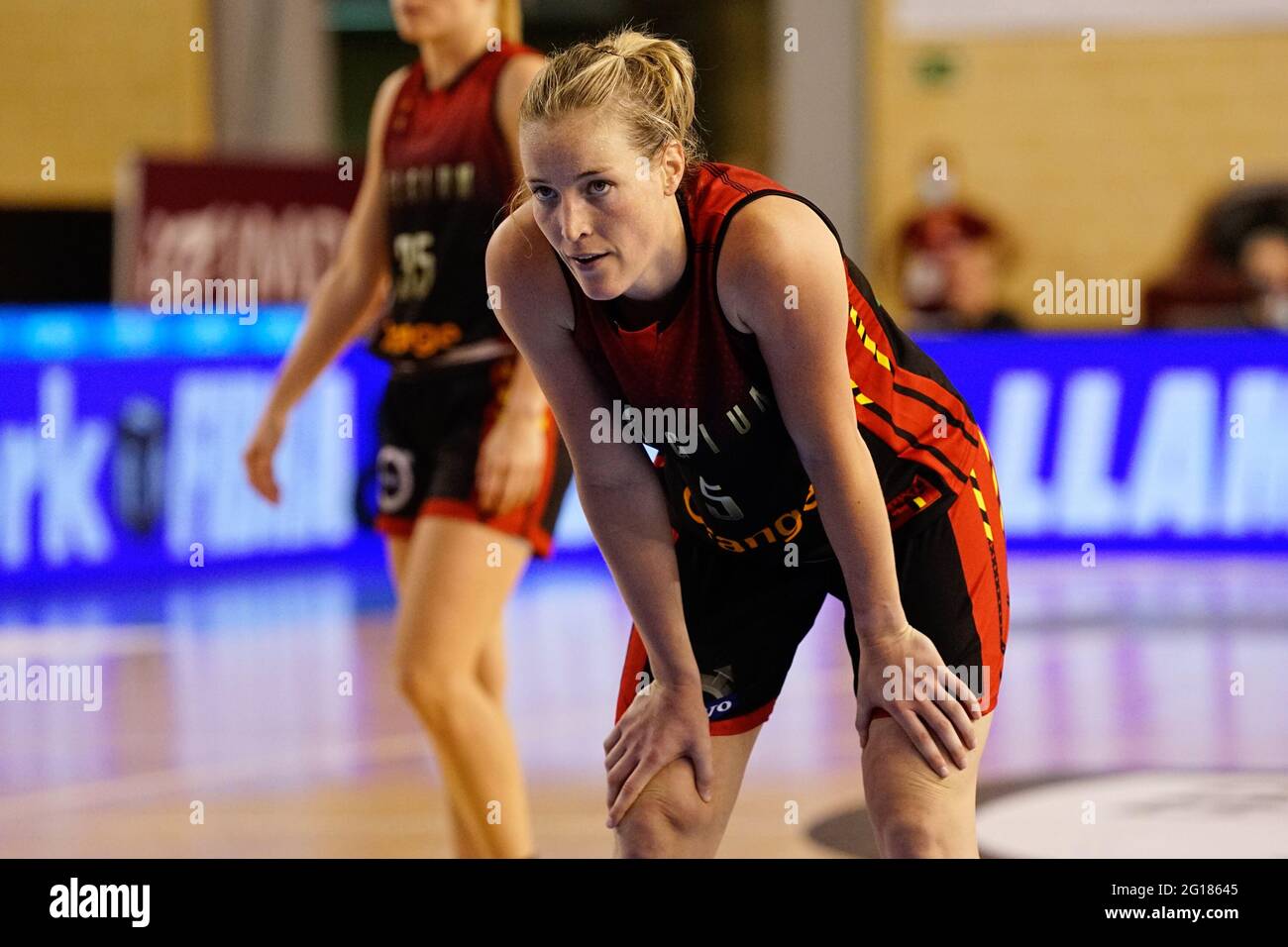 Cordoba Spain 04th June 2021 Kim Mestdagh Seen During The Friendly International Women Basketball Match Between Belgium And Nigeria At Palacio Municipal De Deportes Vista Alegre Final Score Belgium 67 60 Nigeria Credit Sopa