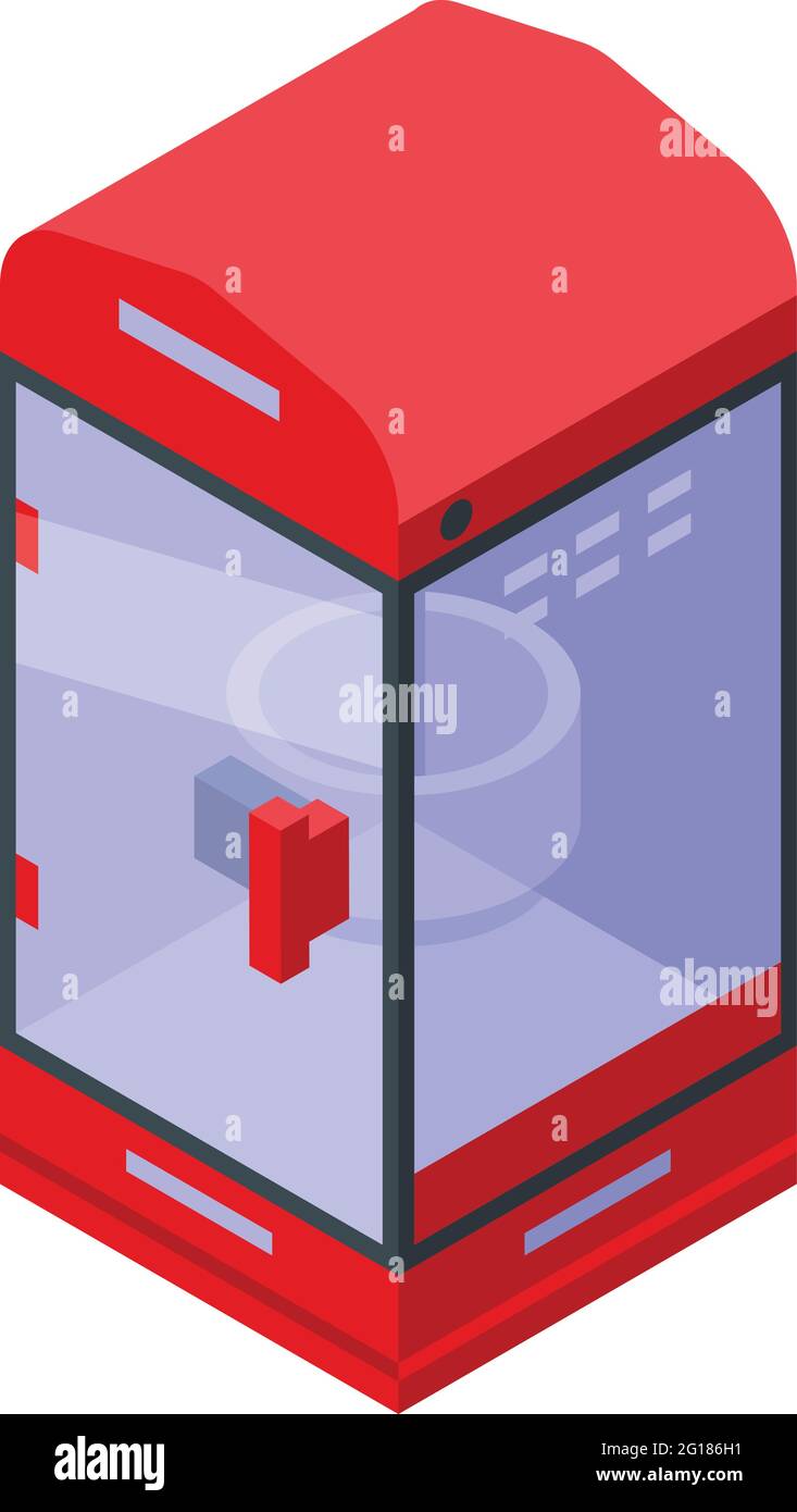 Clean popcorn maker machine icon. Isometric of Clean popcorn maker machine vector icon for web