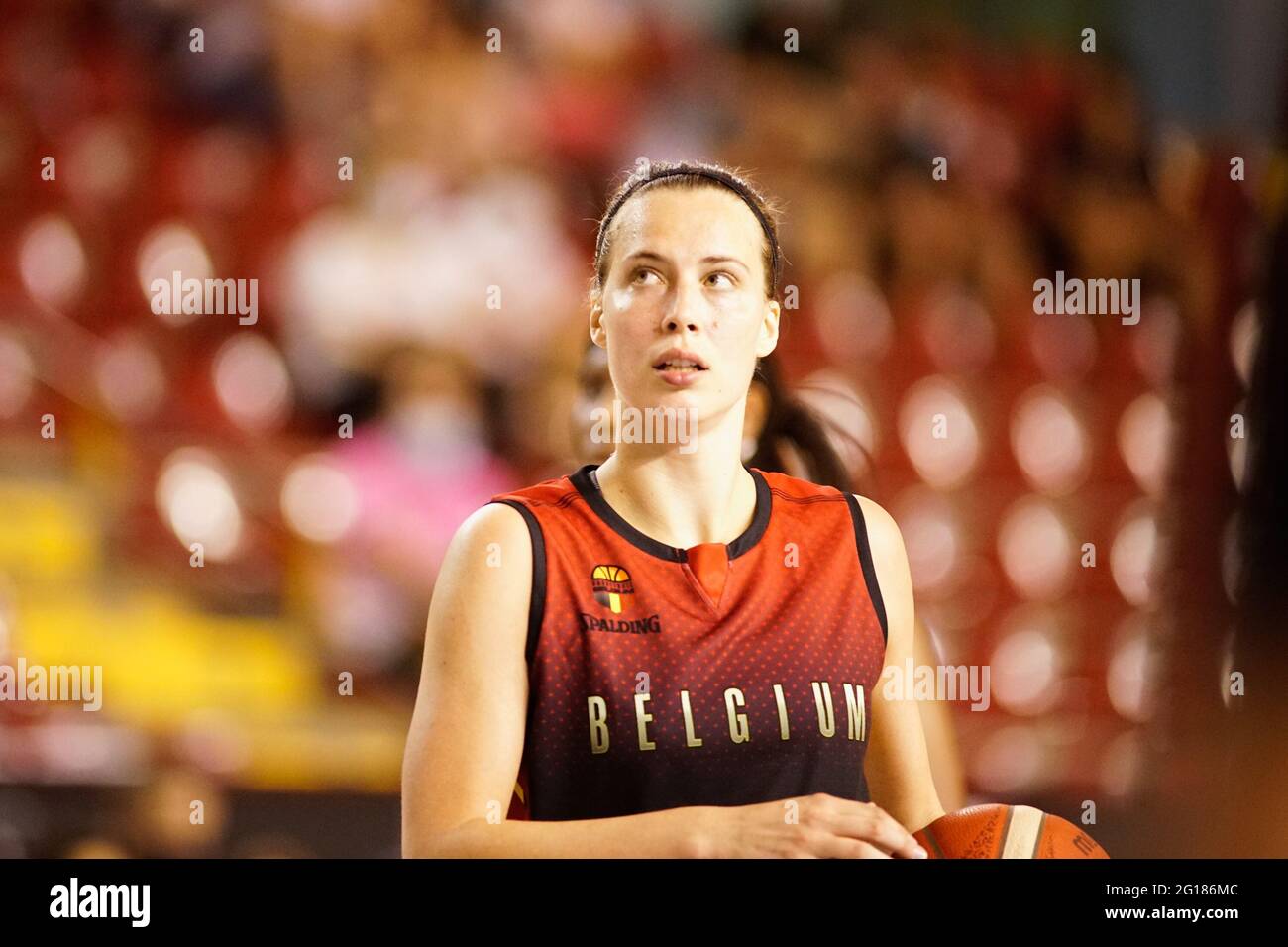 Antonia Delaere seen during the Friendly International Women Basketball  match between Belgium and Nigeria at Palacio Municipal de Deportes Vista  Alegre.Final Score; Belgium 67:60 Nigeria. (Photo by Francis Gonzalez /  SOPA Images/Sipa