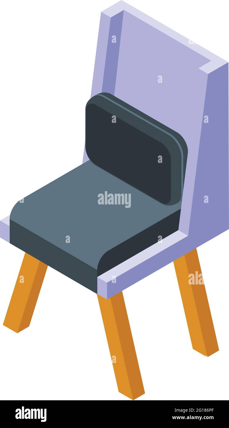 Textile chair icon. Isometric of Textile chair vector icon for web ...