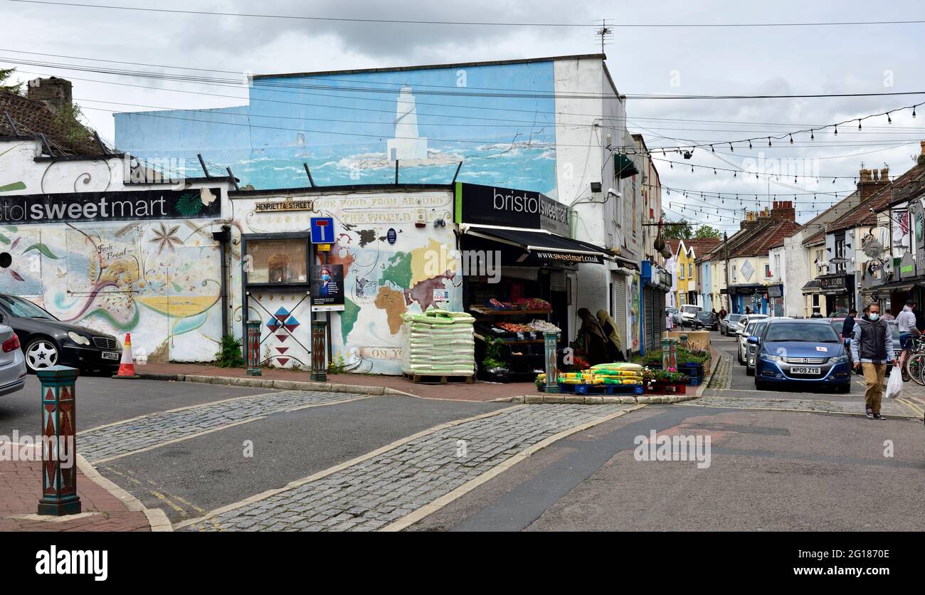 Easton, Bristol Sweetmart corner grocery store, UK Stock Photo