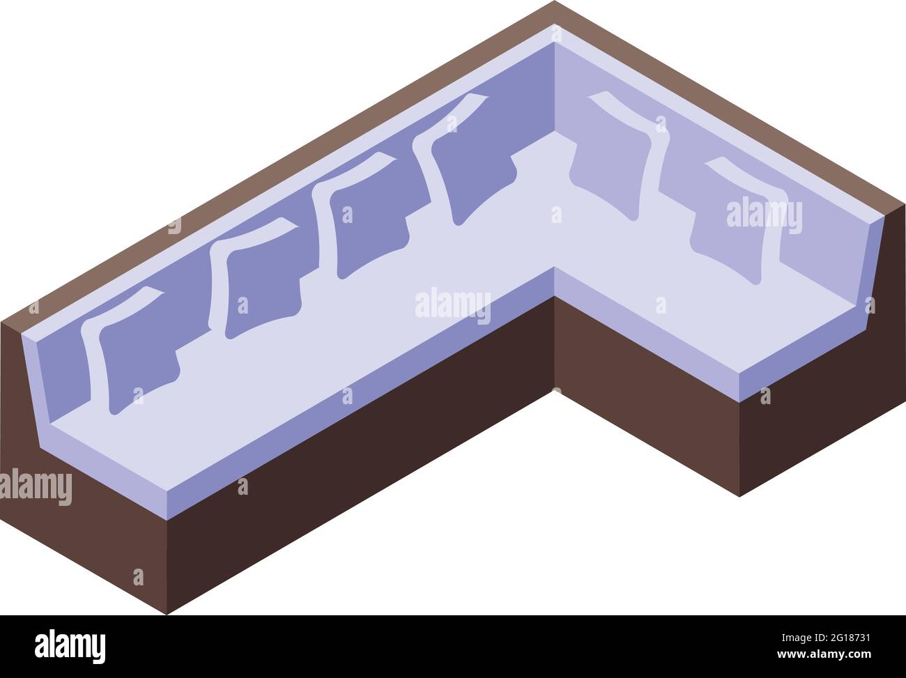 Big room sofa icon. Isometric of Big room sofa vector icon for web ...
