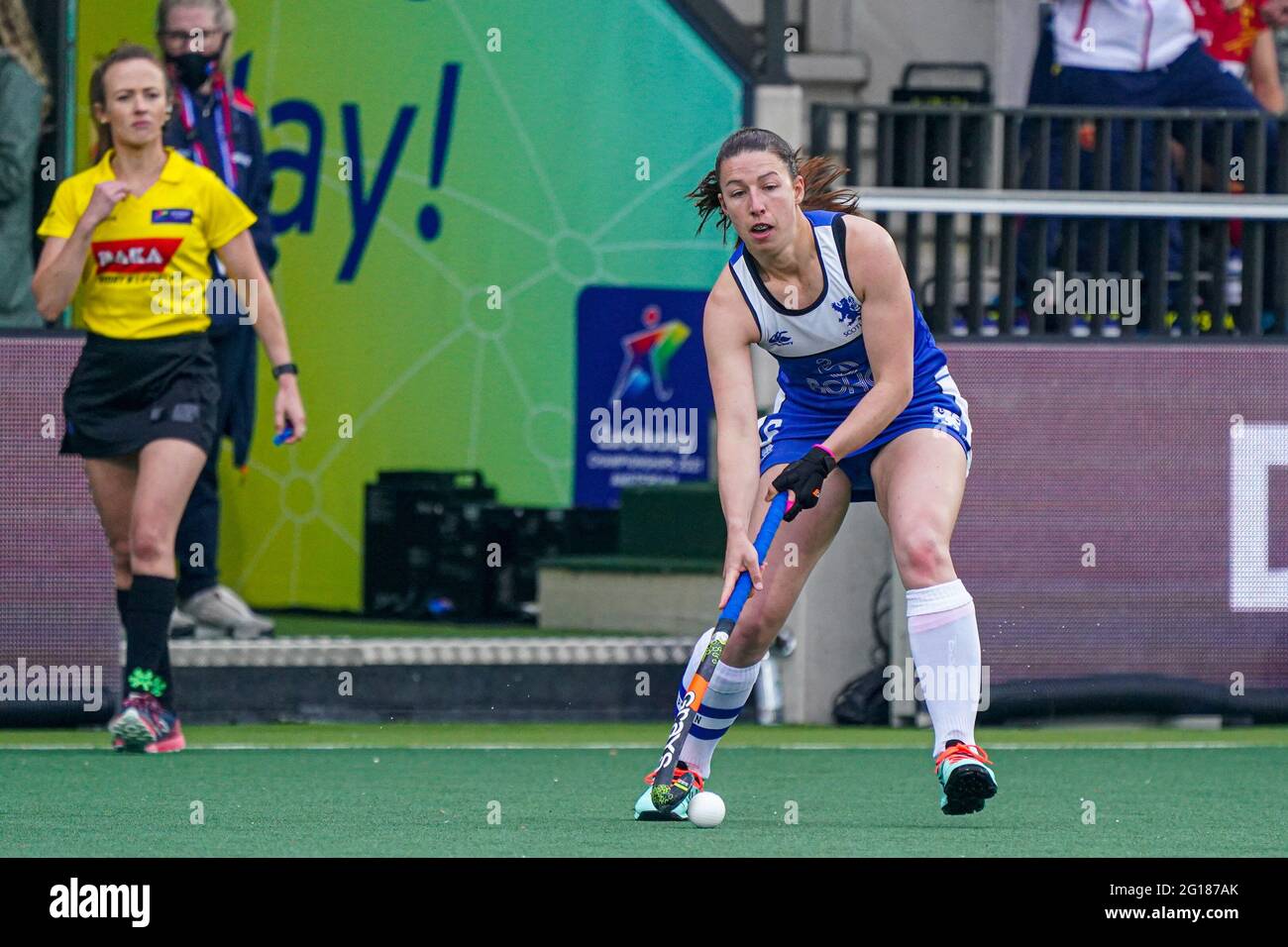 AMSTELVEEN, NETHERLANDS JUNE 5 Laura Swanson of Scotland during the Euro Hockey Championships