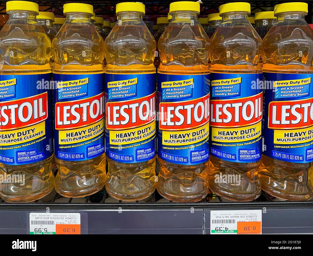 Bottles of Lestoil for sale at a Grocery Store, USA Stock Photo Alamy