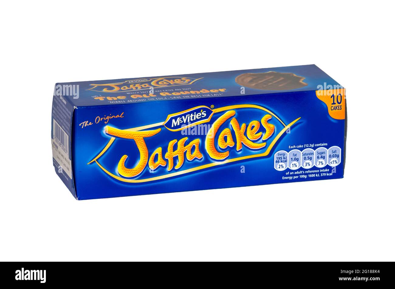 An unopened box of McVities Jaffa Cakes. Stock Photo