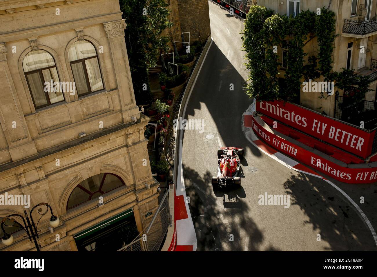 16 LECLERC Charles (mco), Scuderia Ferrari SF21, action during the Formula 1 Azerbaijan Grand Prix 2021 from June 04 to 06, 2021 on the Baku City Circuit, in Baku, Azerbaijan - Photo DPPI / LiveMedia Stock Photo