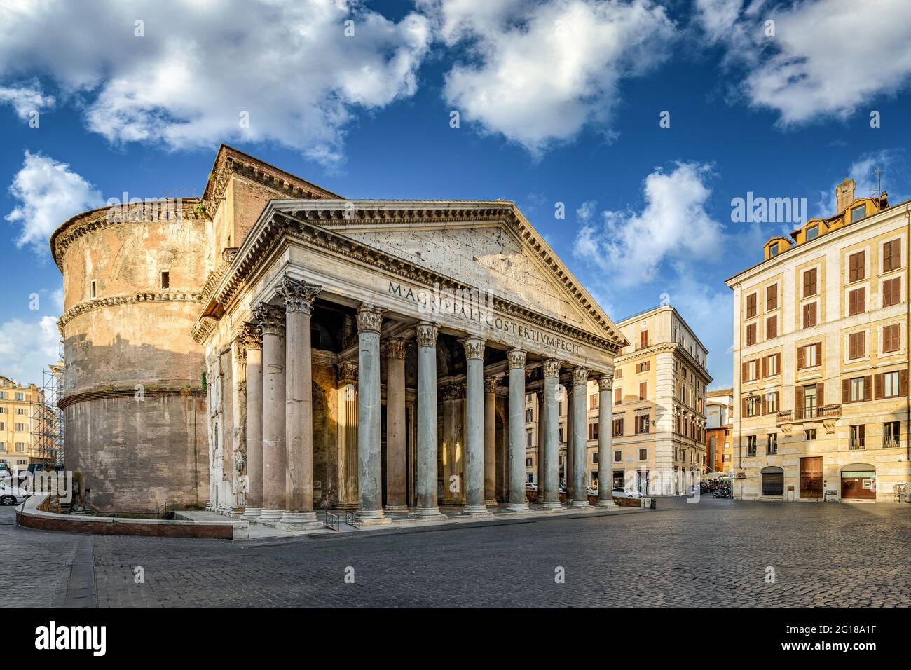 Pantheon in Rome, Italy on a sunny morning Stock Photo