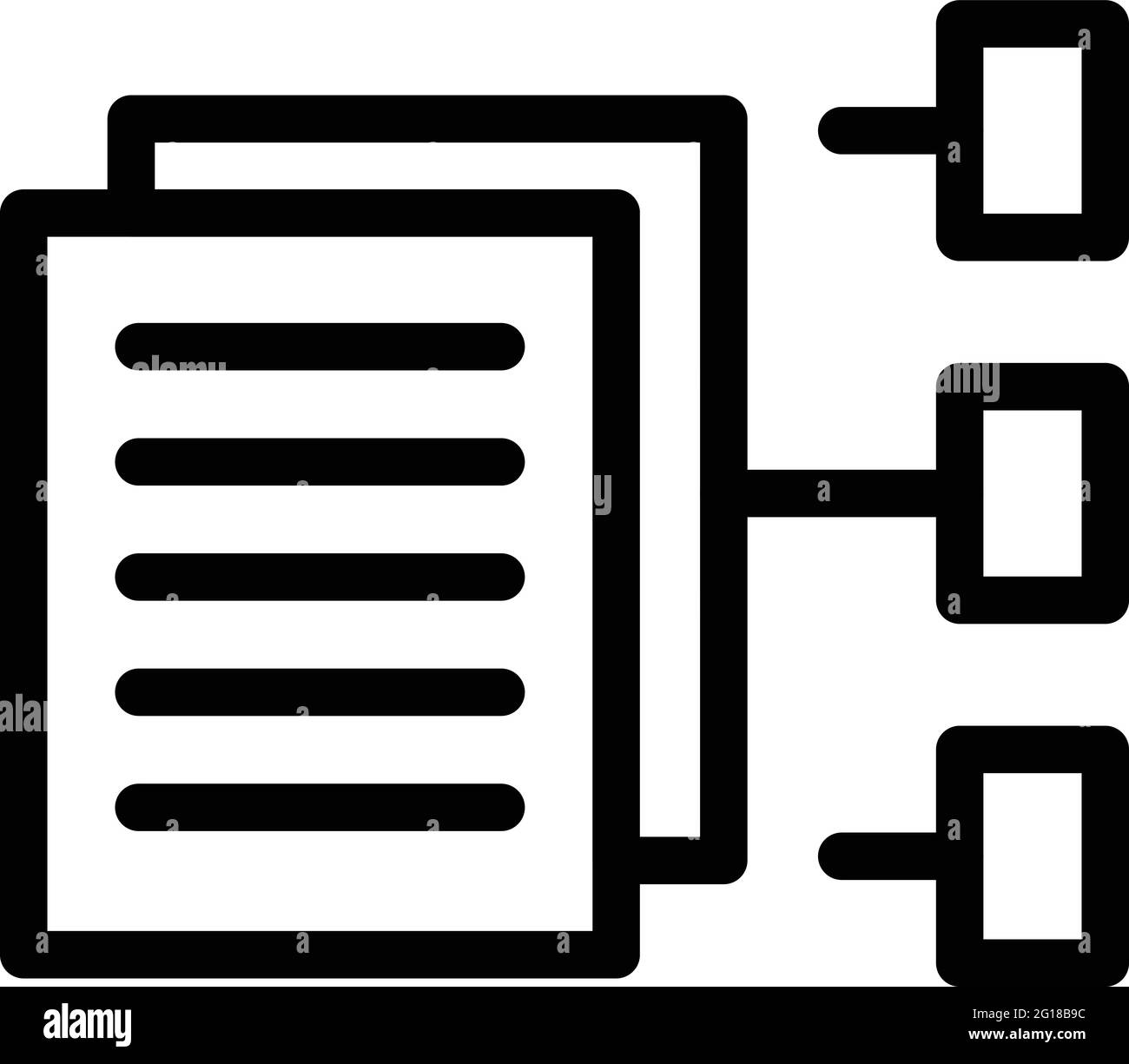 Content file filter icon. Outline Content file filter vector icon for