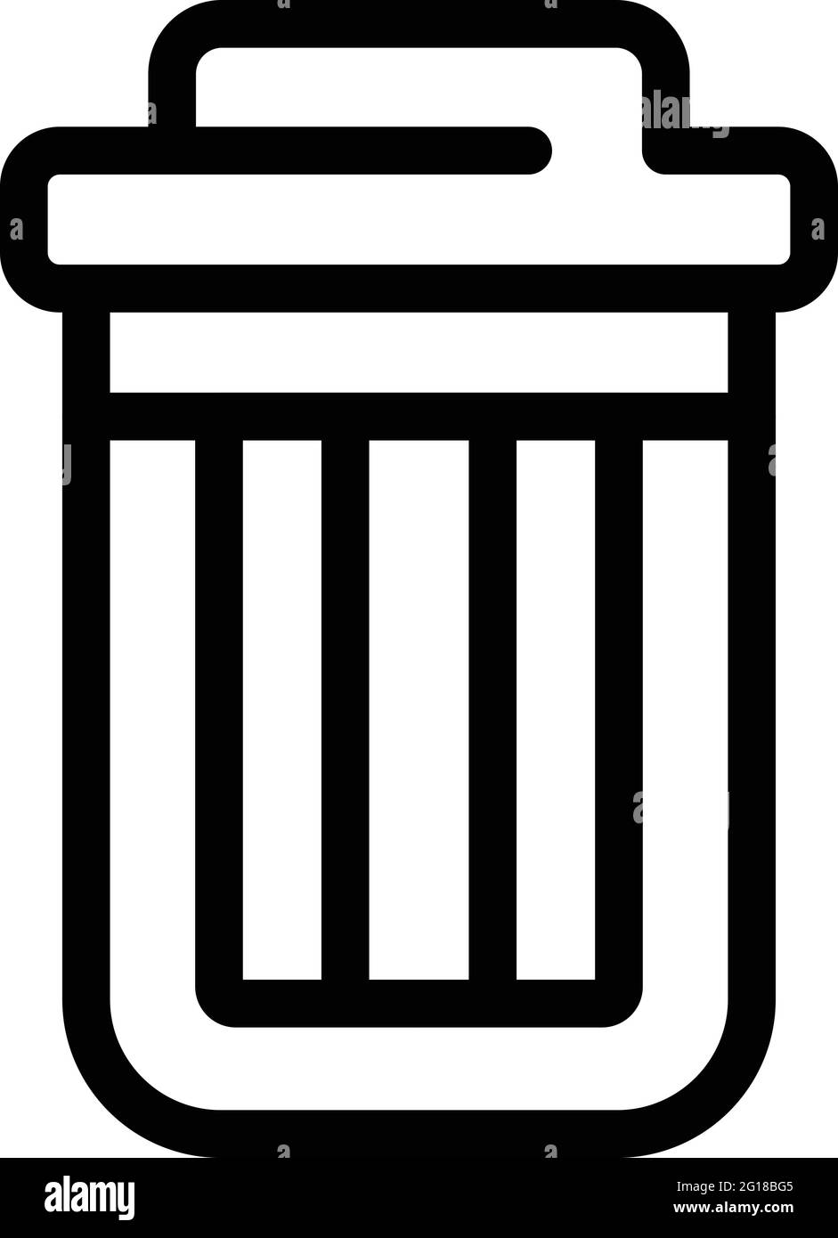 Recycle bin icon. Outline Recycle bin vector icon for web design