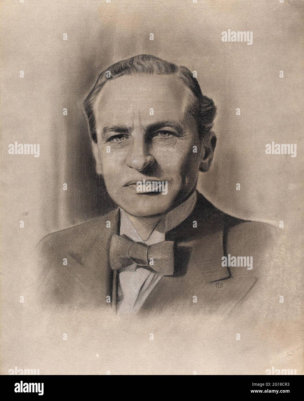 A portrait of the Liberal politician Archibald Sinclair, who was Secretary of State for Air in Churchill's war-time coalition government. Stock Photo