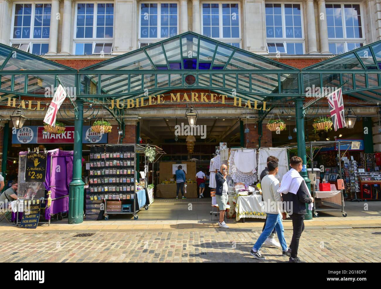 Covent Garden is a popular tourist area with shops, restaurants and cafes in London, the United