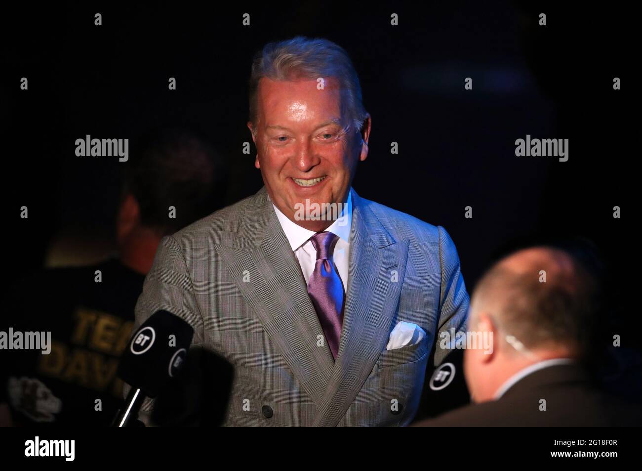 Promotor Frank Warren after the International Middleweight Contest during the Boxing event at the Telford International Centre, Telford. Picture date: Saturday June 5, 2021. Stock Photo