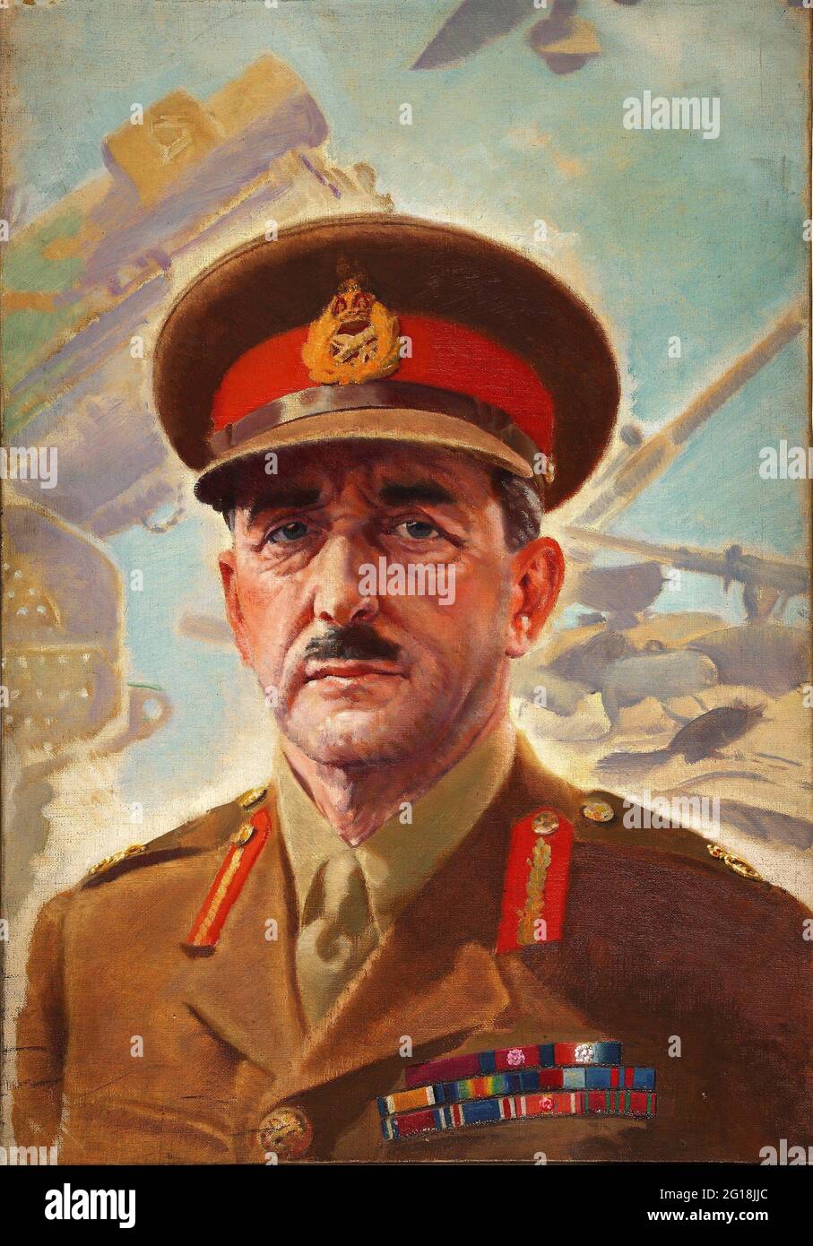 A WW2 portrait of Field Marshal Lord Alanbrooke Stock Photo