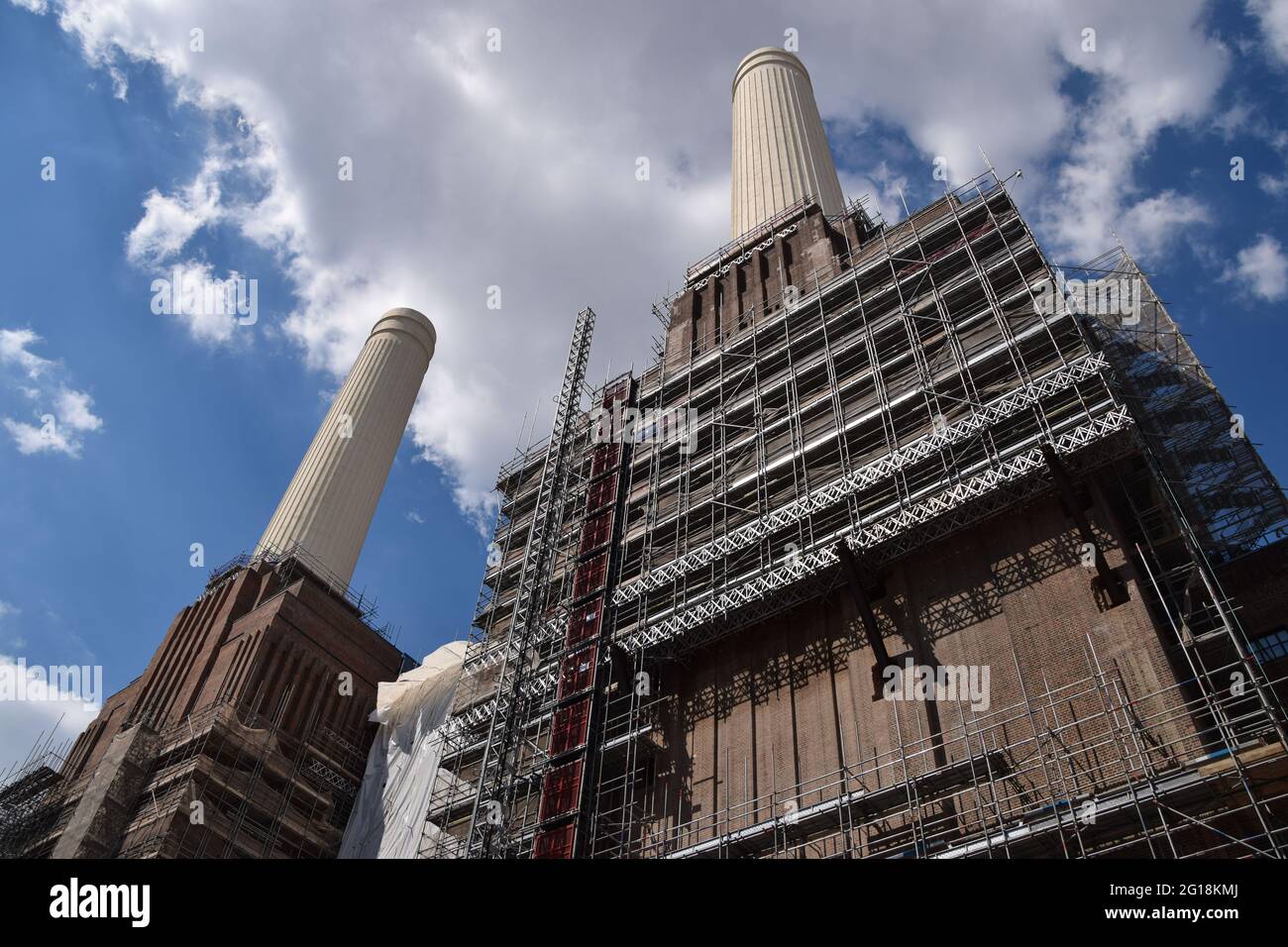 London, UK. 05th June, 2021. A view of the Battersea Power Station in