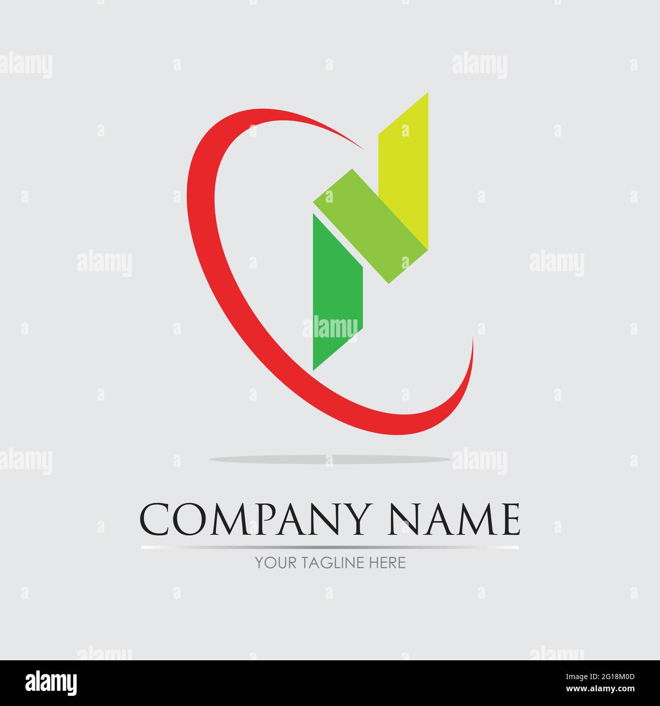 Business letter N logo vector illustration design template on the gray ...