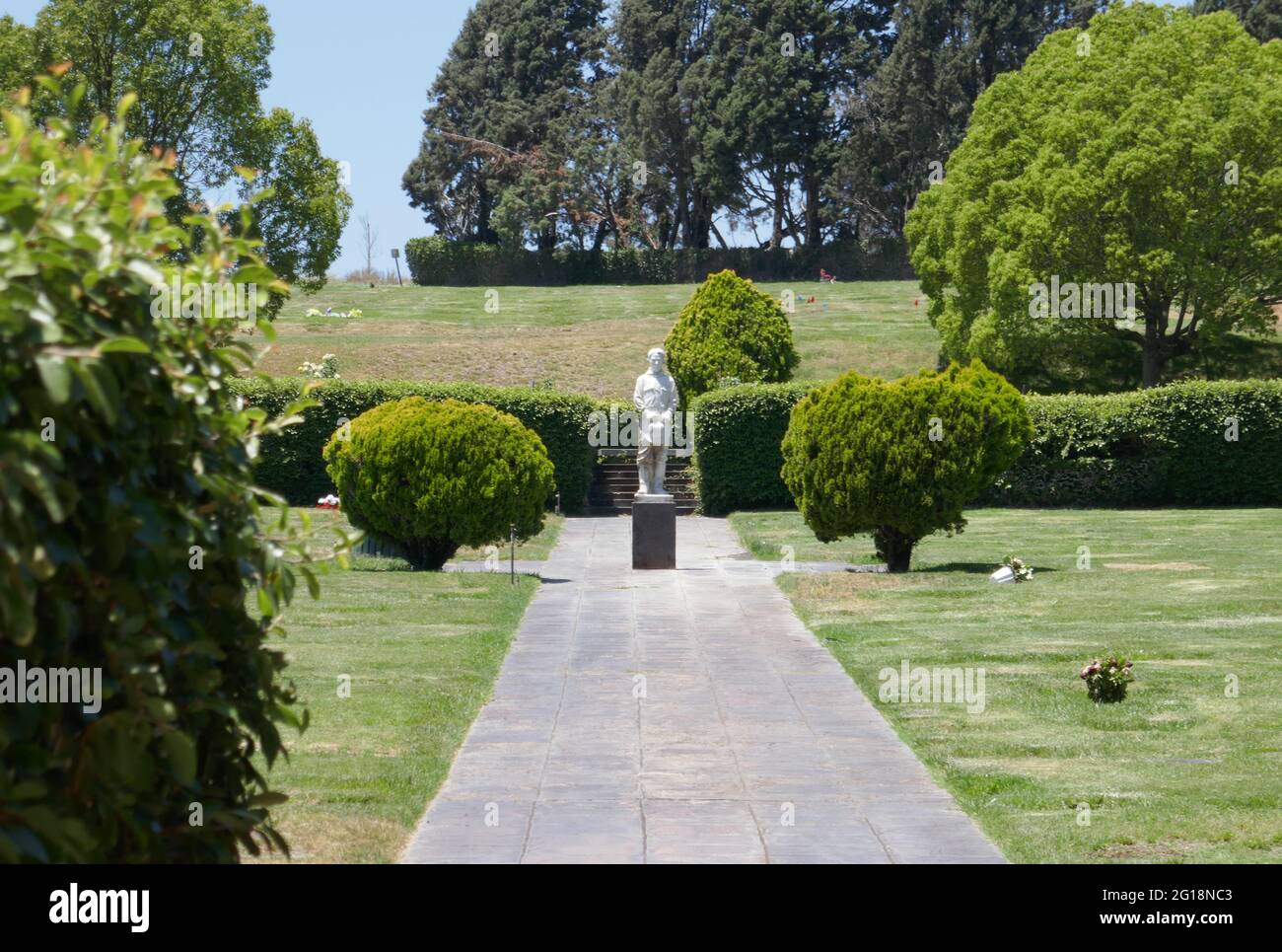 Newhall, California, USA 4th June 2021 A general view of atmosphere of Mark Twain Garden at Eternal Valley Memorial Park on June 4, 2021 at 23287 Sierra Hwy in Newhall, California, USA. Photo by Barry King/Alamy Stock Photo Stock Photo