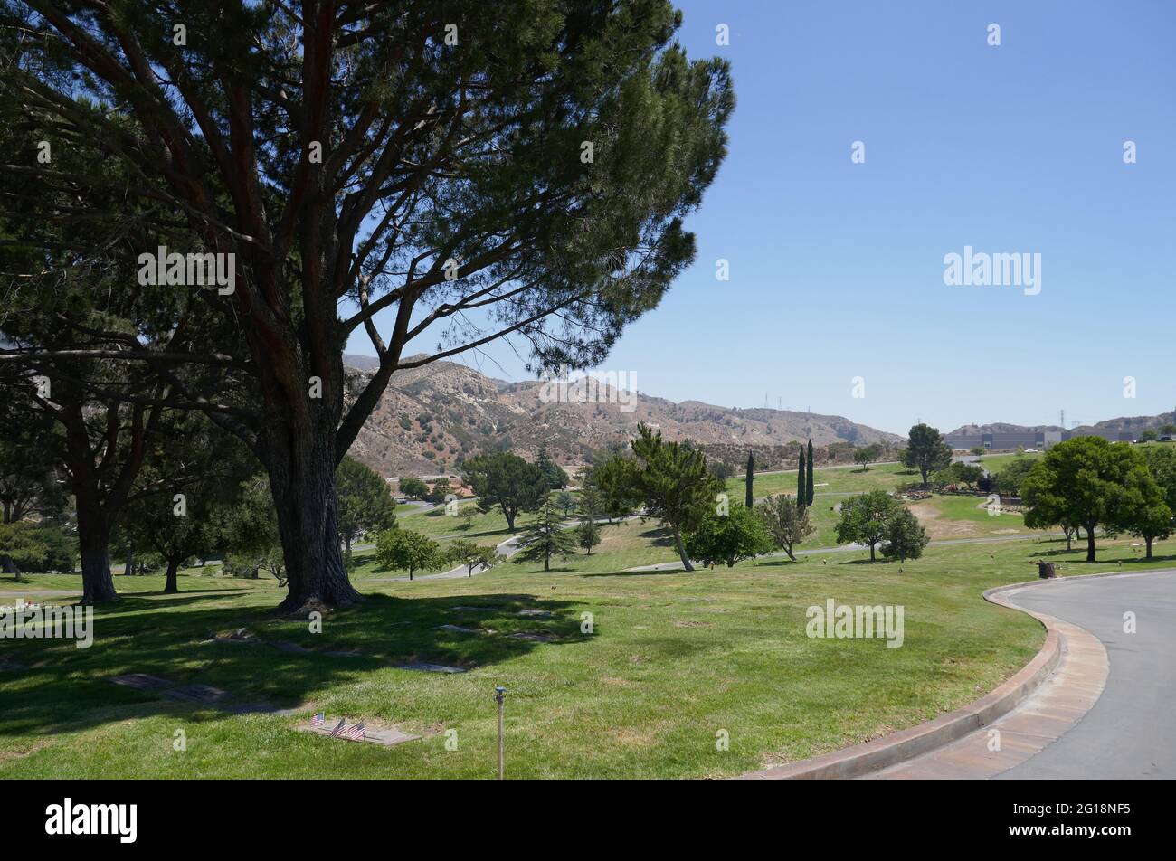 Newhall, California, USA 4th June 2021 A general view of atmosphere of Eternal Valley Memorial Park on June 4, 2021 at 23287 Sierra Hwy in Newhall, California, USA. Photo by Barry King/Alamy Stock Photo Stock Photo