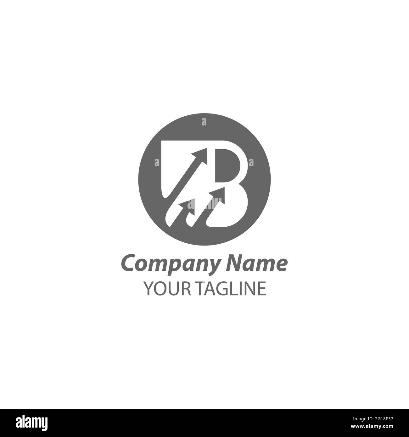 Letter B and arrow logo design vector. Abstract logo design. Type logo for business.EPS 10 Stock Vector