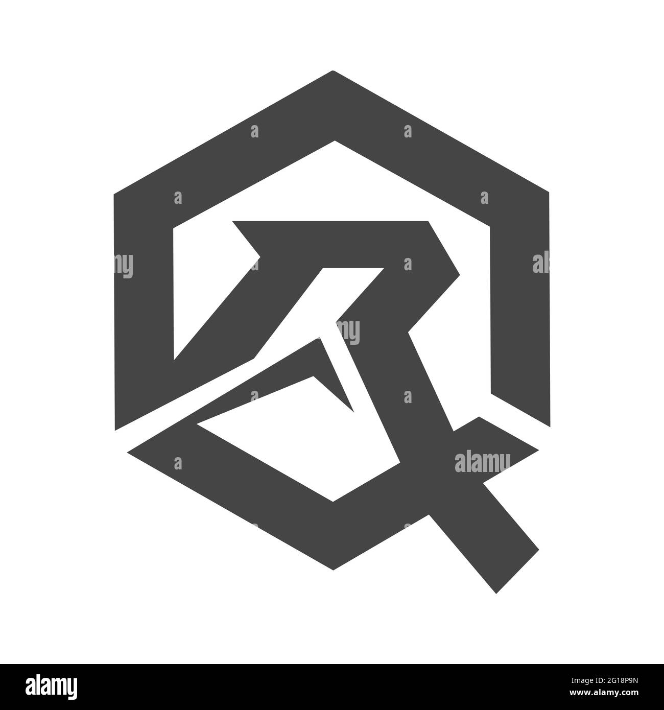 QR, RQ, Q and R Abstract initial monogram letter alphabet logo design ...