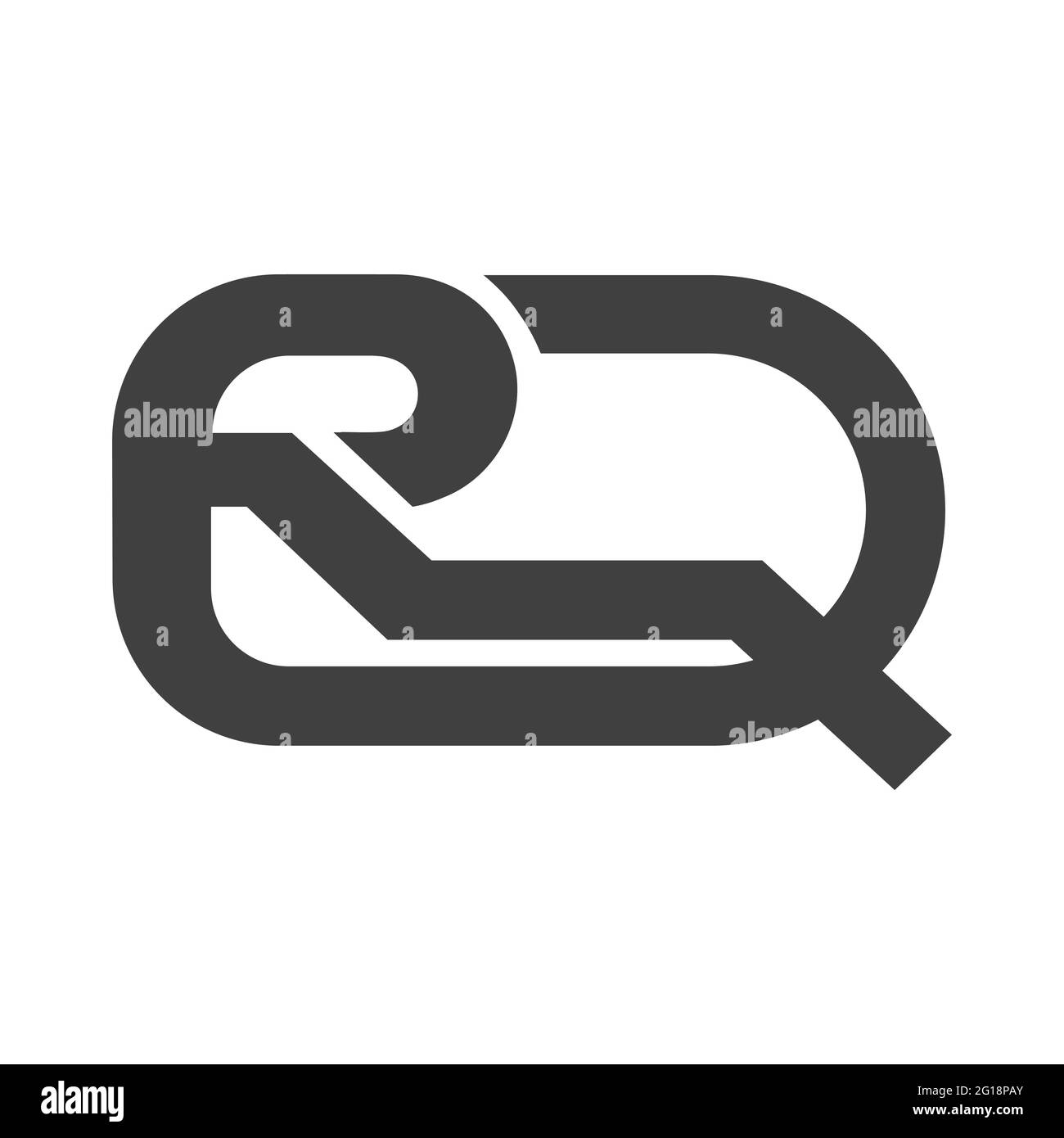 QR, RQ, Q and R Abstract initial monogram letter alphabet logo design ...