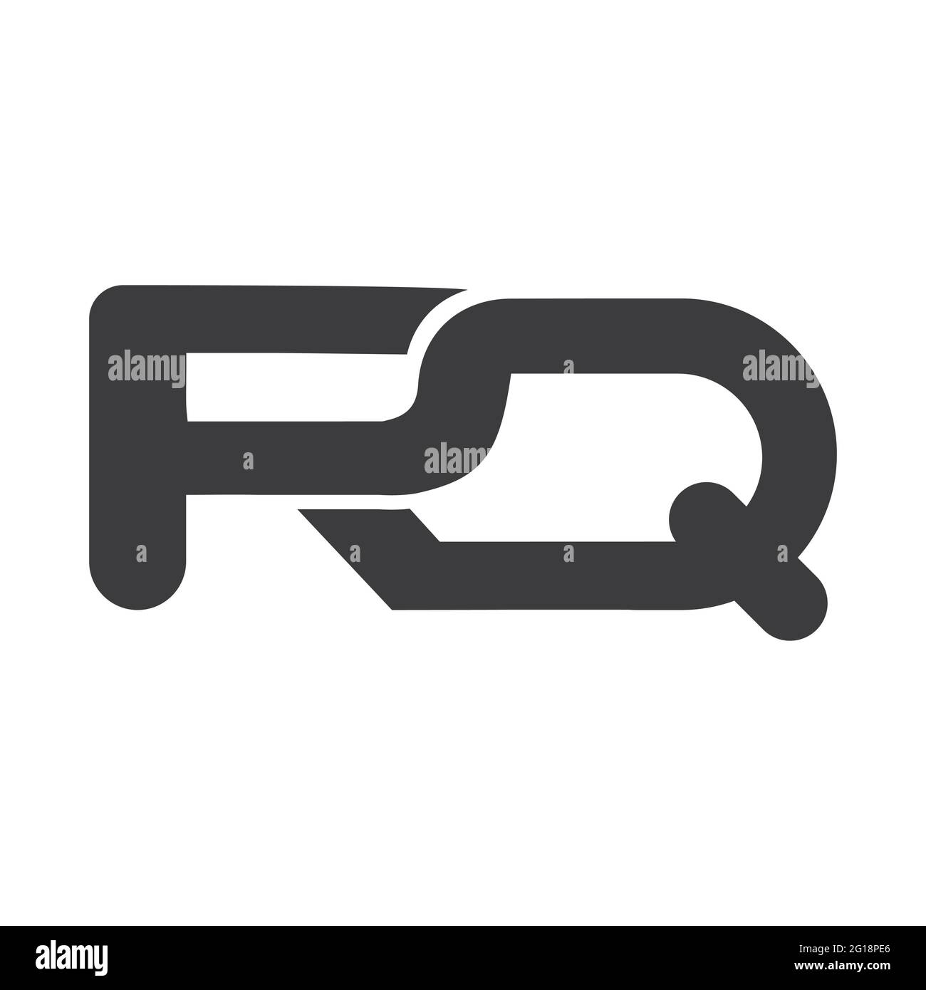 QR, RQ, Q and R Abstract initial monogram letter alphabet logo design ...