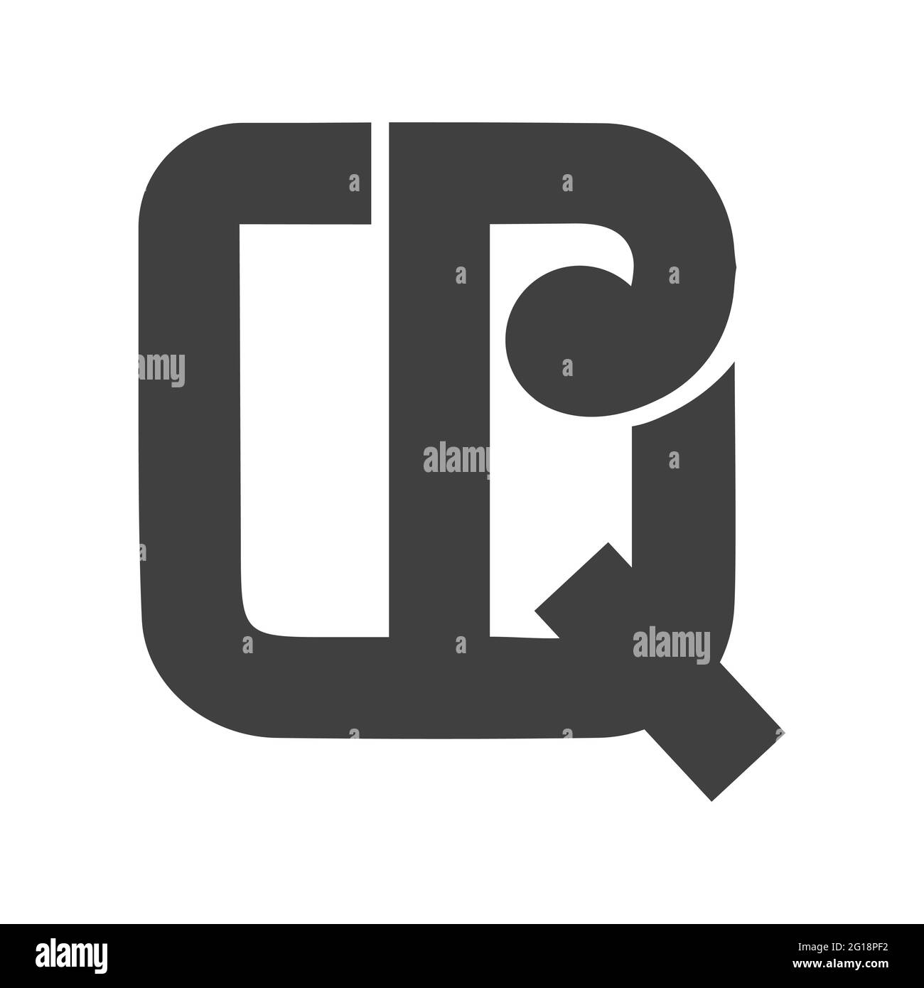 QR, RQ, Q and R Abstract initial monogram letter alphabet logo design ...