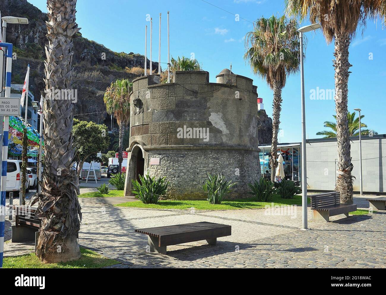 Fortress of Sao Bento in the town of Ribeira Brava Madeira-Portugal ...
