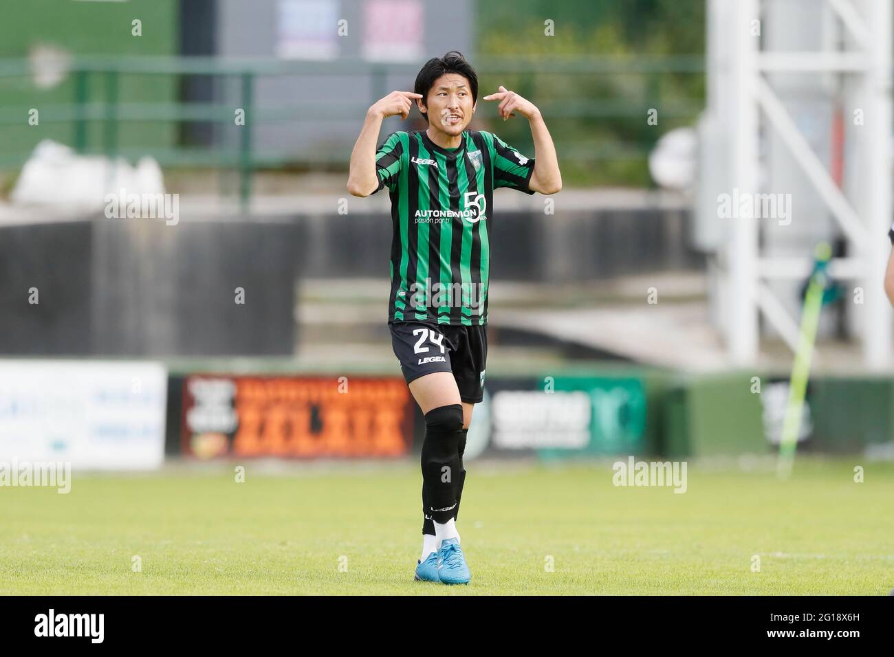 Sestao, Spain. 5th June, 2021. Daiki Niwa (Sestao) Football/Soccer : Spanish 'Campeonato Nacional de Liga de Tercera Division' Promotion Play Offs final match between Sestao River Club 2-0 Urduliz FT at the Estadio Municipal Las Llanas in Sestao, Spain . Credit: Mutsu Kawamori/AFLO/Alamy Live News Stock Photo