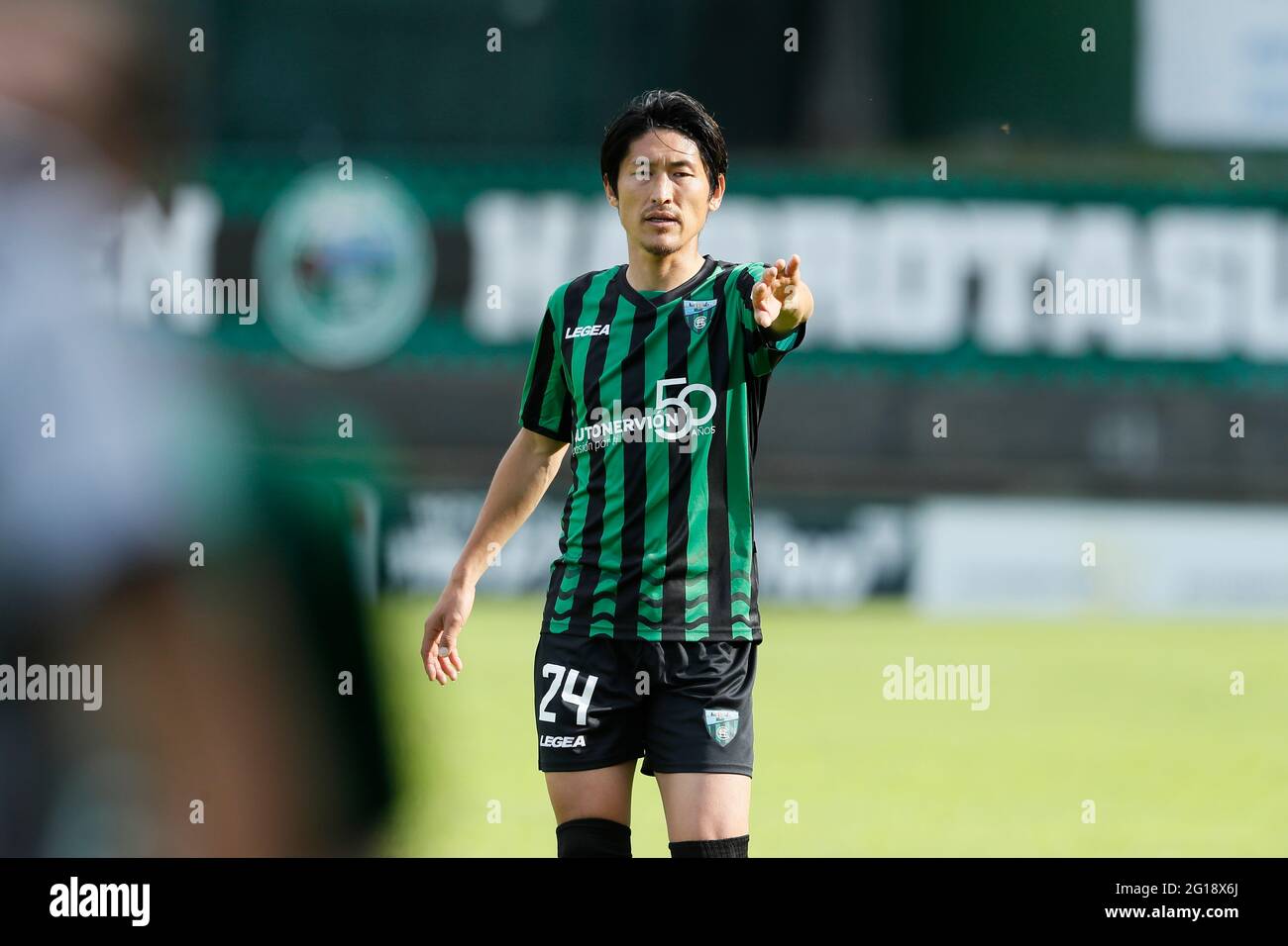 Sestao, Spain. 5th June, 2021. Daiki Niwa (Sestao) Football/Soccer : Spanish 'Campeonato Nacional de Liga de Tercera Division' Promotion Play Offs final match between Sestao River Club 2-0 Urduliz FT at the Estadio Municipal Las Llanas in Sestao, Spain . Credit: Mutsu Kawamori/AFLO/Alamy Live News Stock Photo