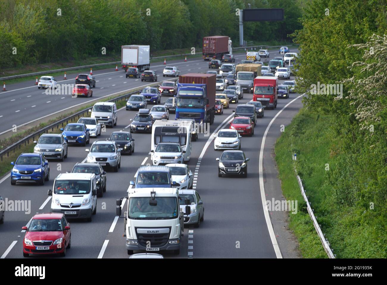File photo dated 28/5/2021 of traffic on the M3 southbound heading