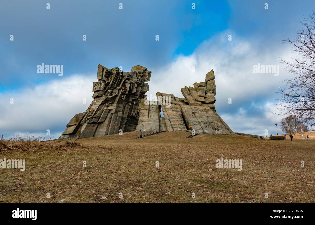 A picture of the Ninth Fort Memorial, in Lithuania. Stock Photo