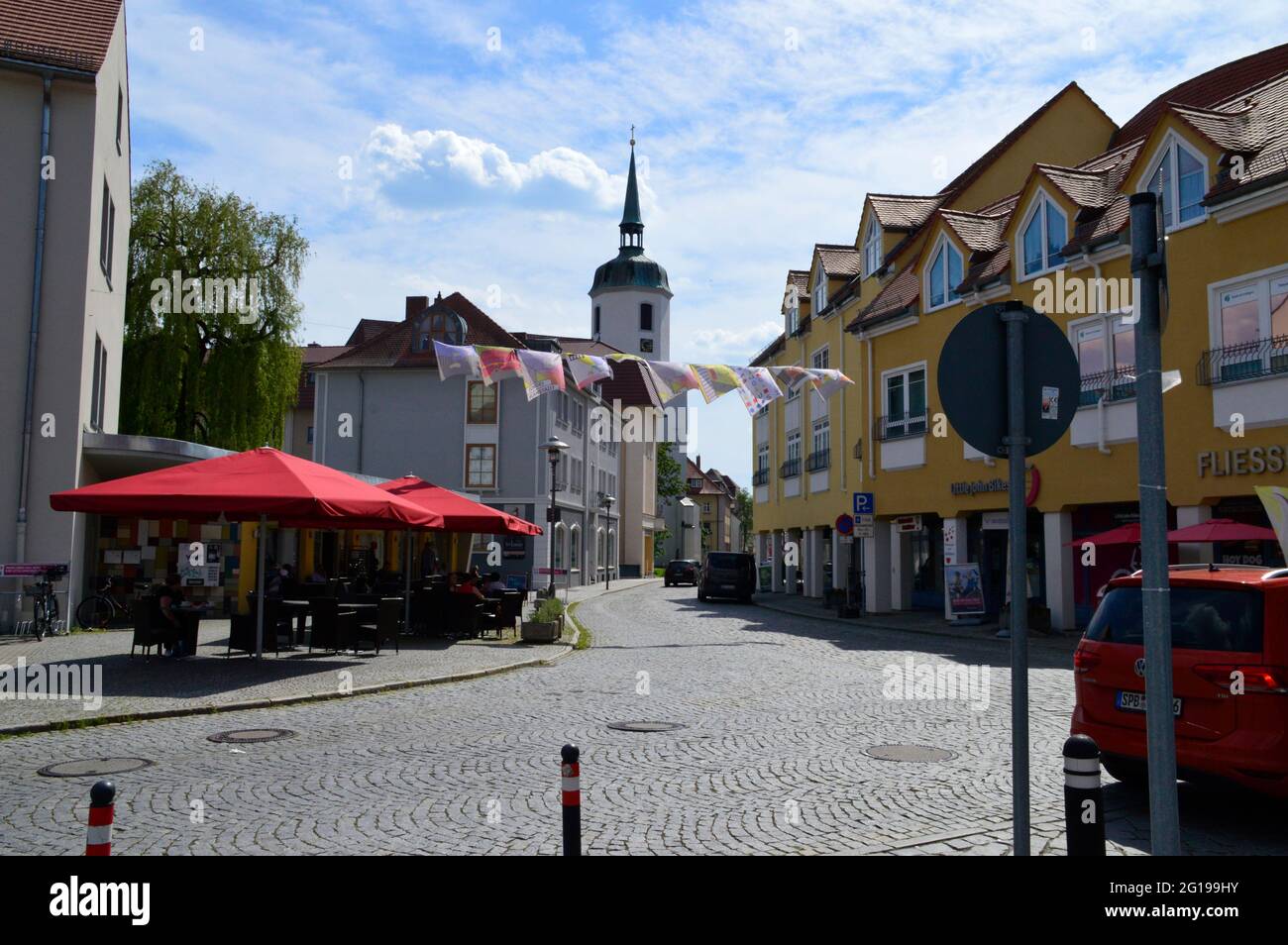 Hoyerswerda, historische Altstadt Stock Photo Alamy