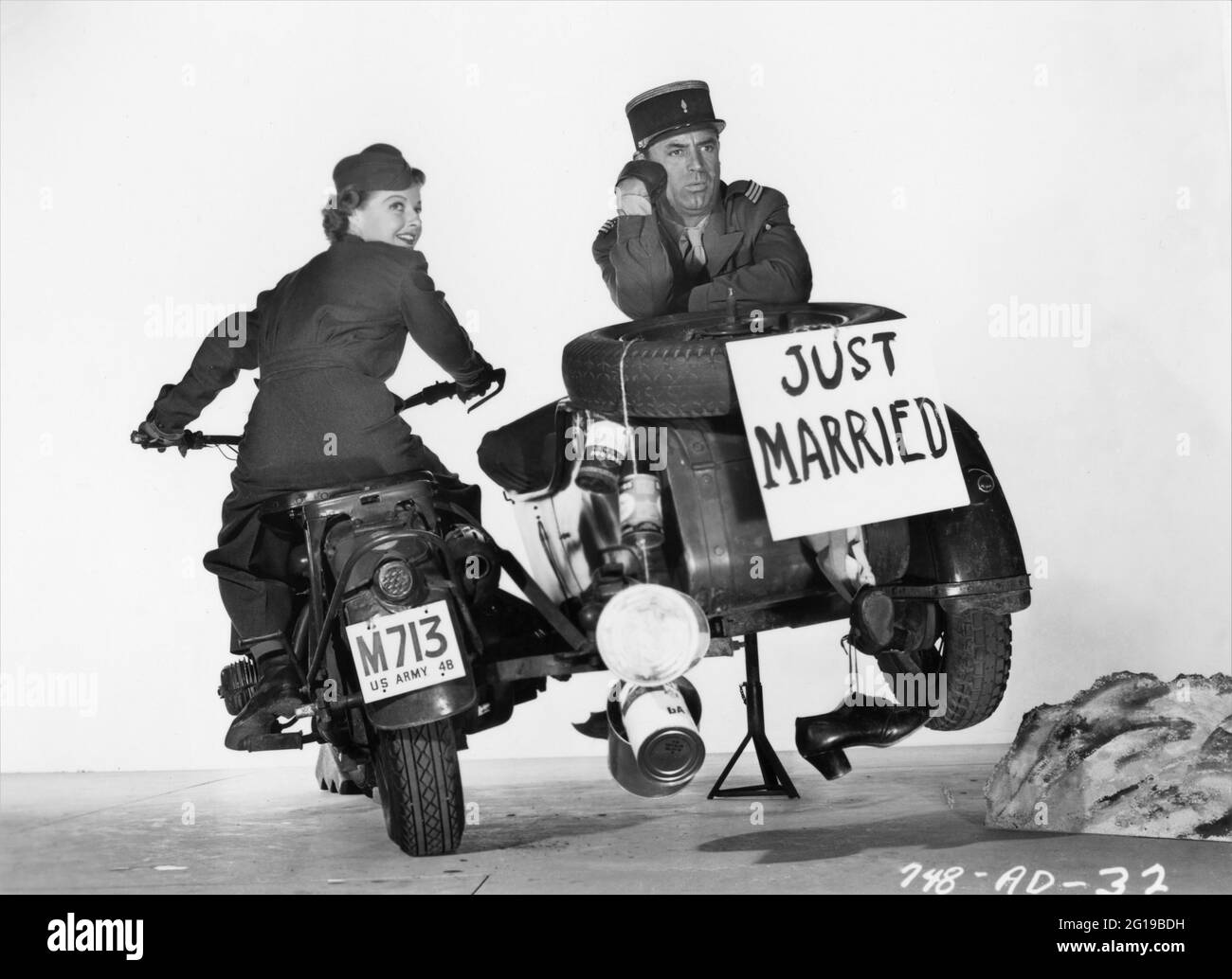 ANN SHERIDAN and CARY GRANT posing / mugging for poster art ...