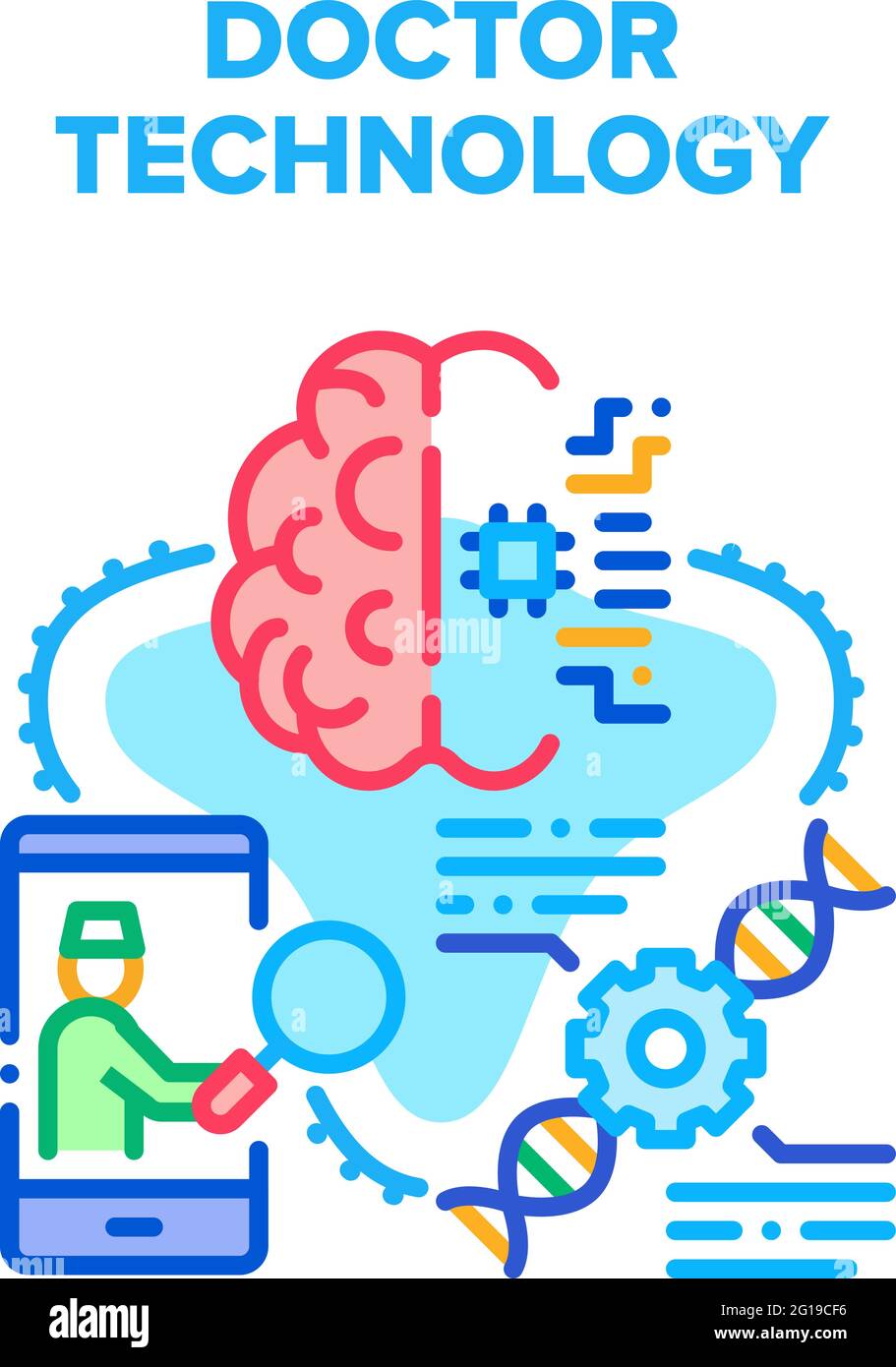 Doctor Technology Innovation Vector Concept Color Stock Vector Image ...