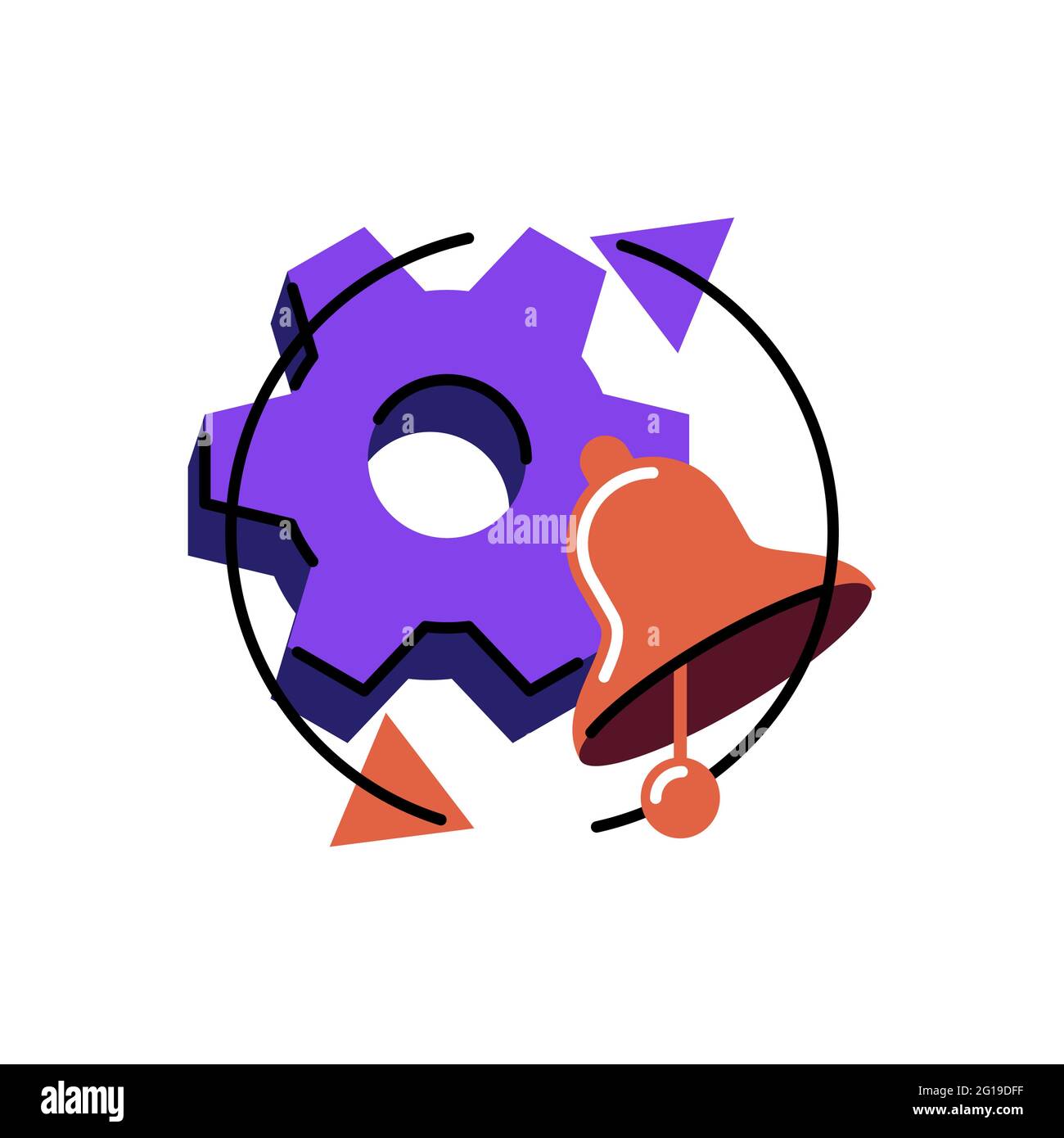 Update. Vector icon in bold line style Stock Vector