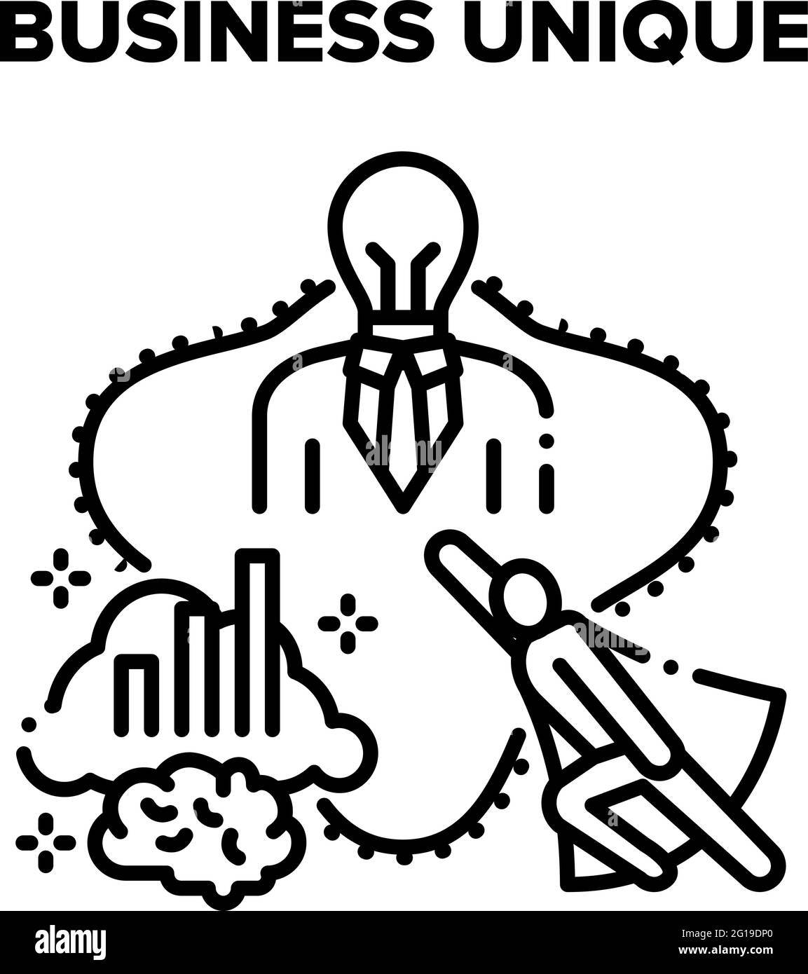 Business Unique Success Idea Vector Black Illustration Stock Vector ...
