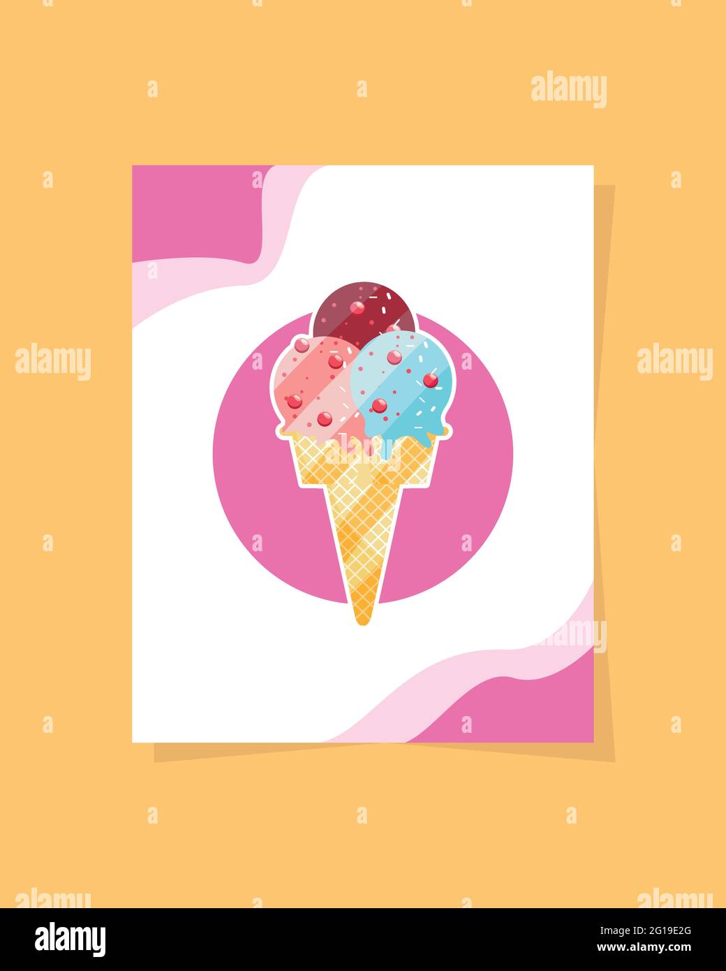 ice cream poster Stock Vector Image & Art - Alamy
