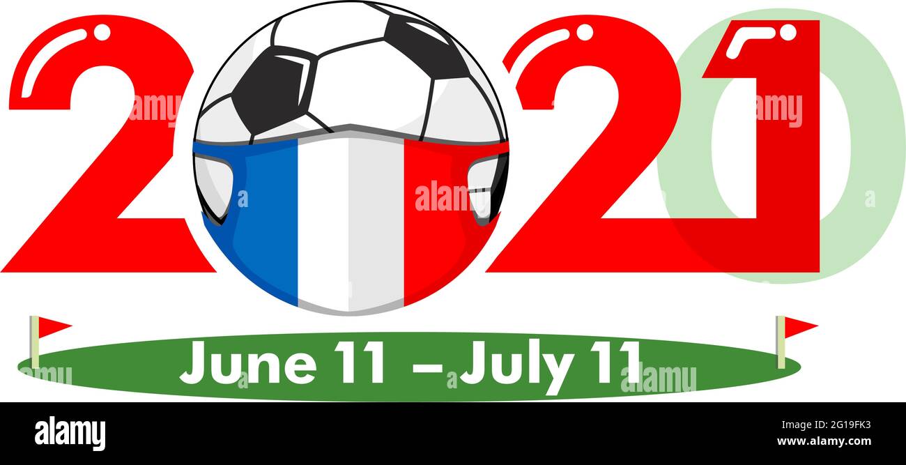 Football World Cup 2021 in France. Vector symbol on transparent background Stock Vector