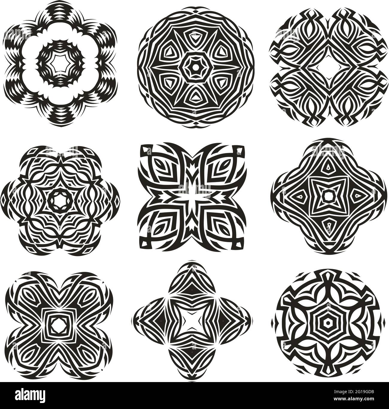 Calligraphic decorative elements for creative design tasks Stock Vector