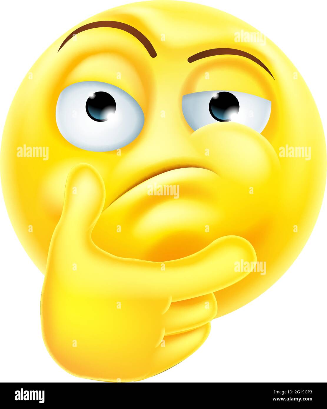 Worried Face Emoji Hushed Feeling Comic Expression Stock Illustration -  Download Image Now - iStock