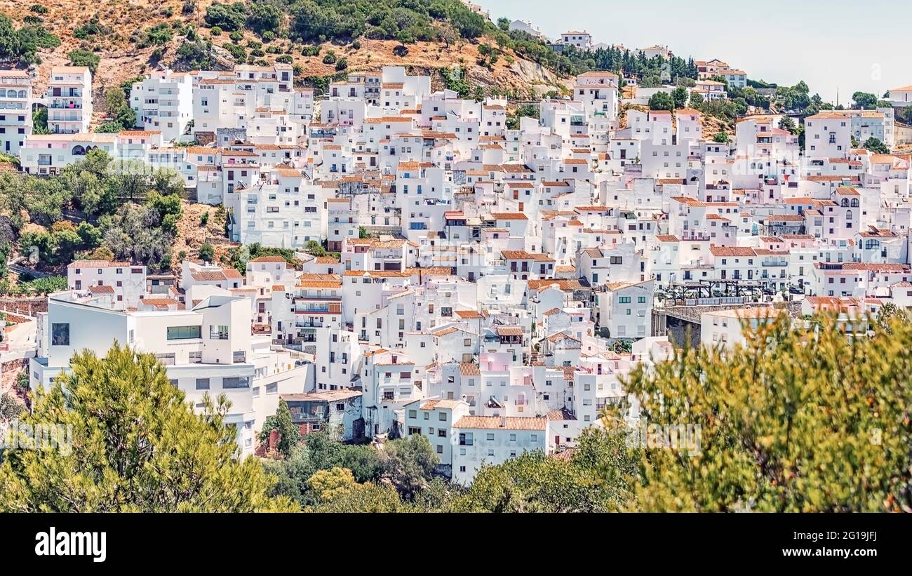White houses in Casares village, Andalusia Stock Photo