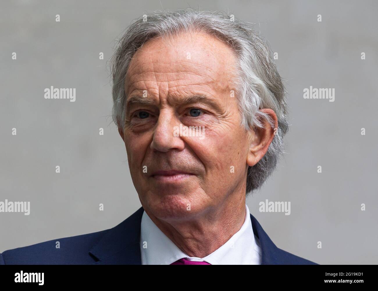 LONDON, UK. JUNE 6TH. Tony Blair leaves Broadcasting House, London