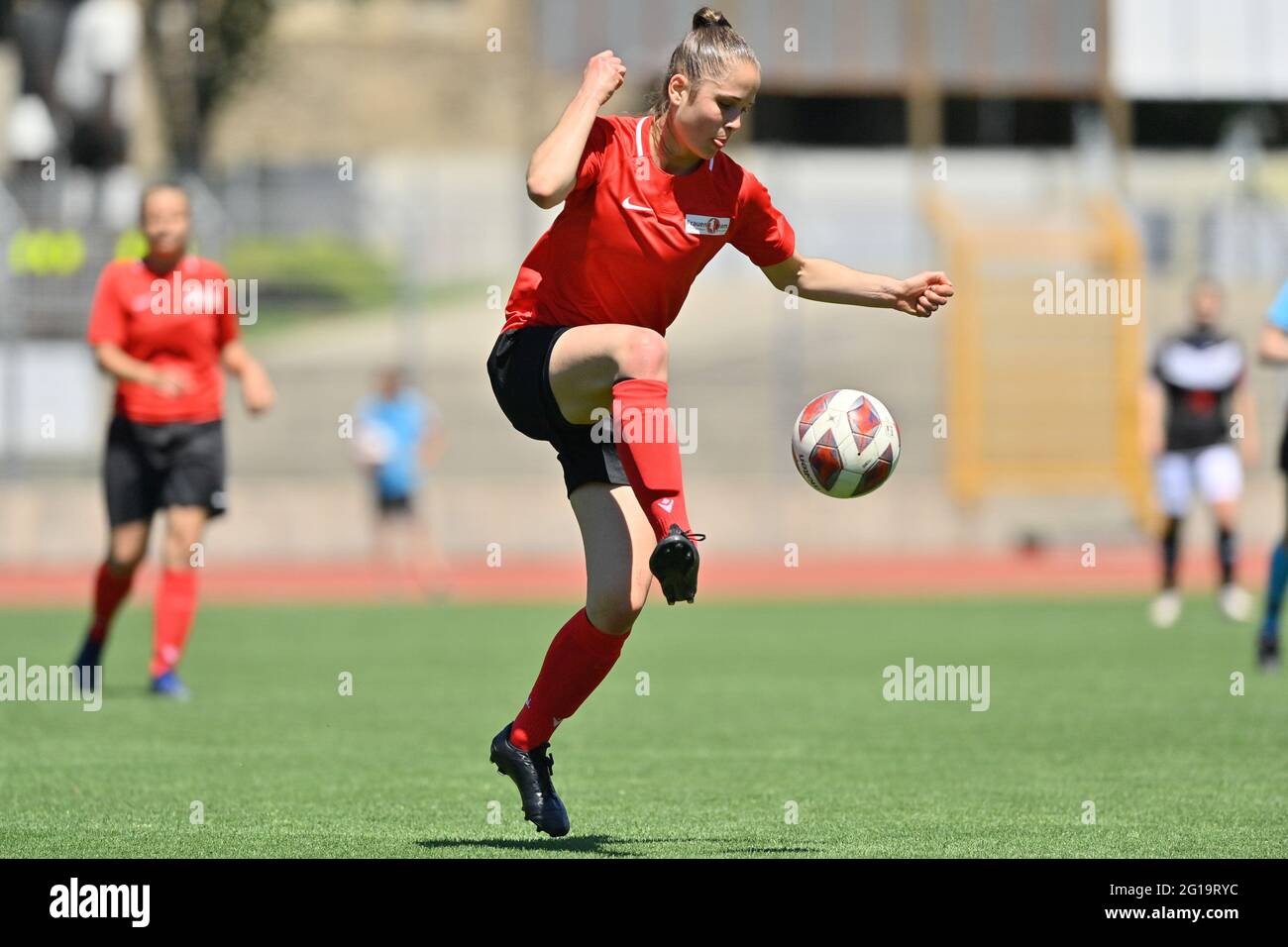 Lugano, Switzerland. 06th June, 2021. Chiara Cecotti (#13 FC Lugano) during  the playout Axa Womens Super League 2nd leg match between FC Lugano and  Thun Berner-Oberland at Cornaredo Stadium in Lugano, Switzerland