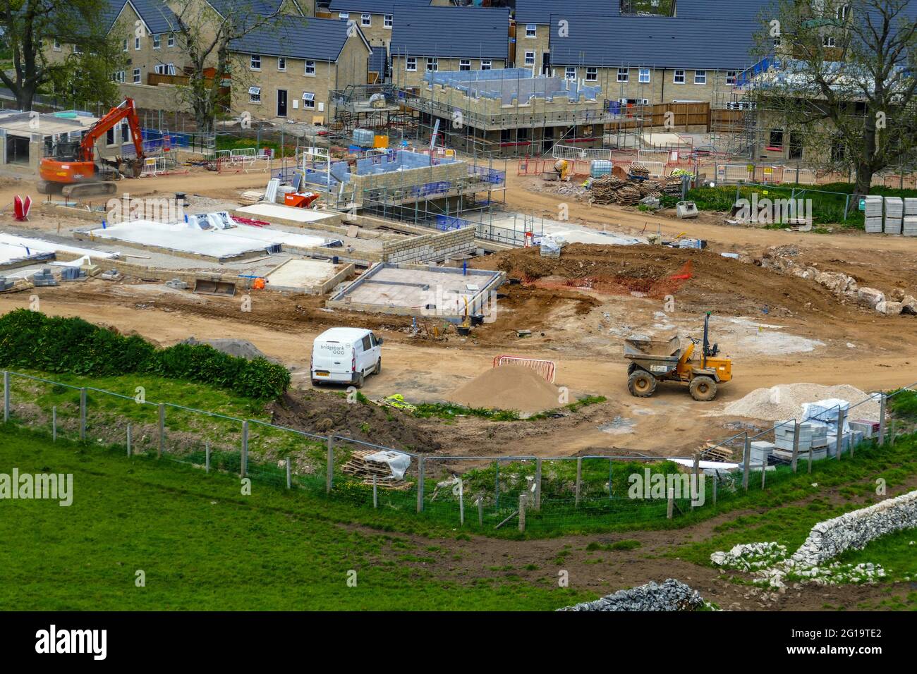 New build housing estate, Harpur Hill, Peak District, National Park