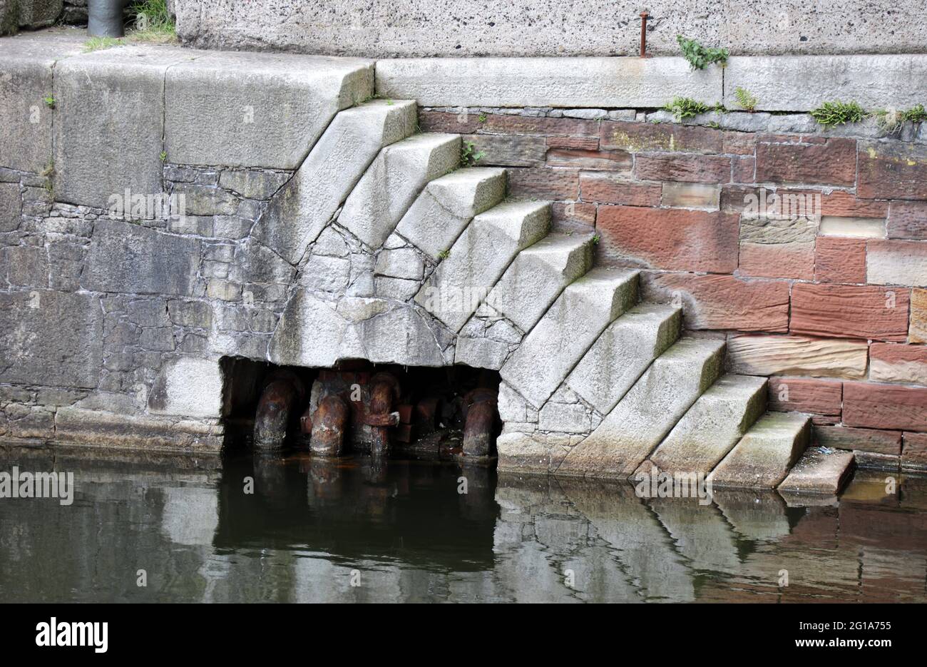 Stone steps at Stanley Dock in Liverpool Stock Photo - Alamy
