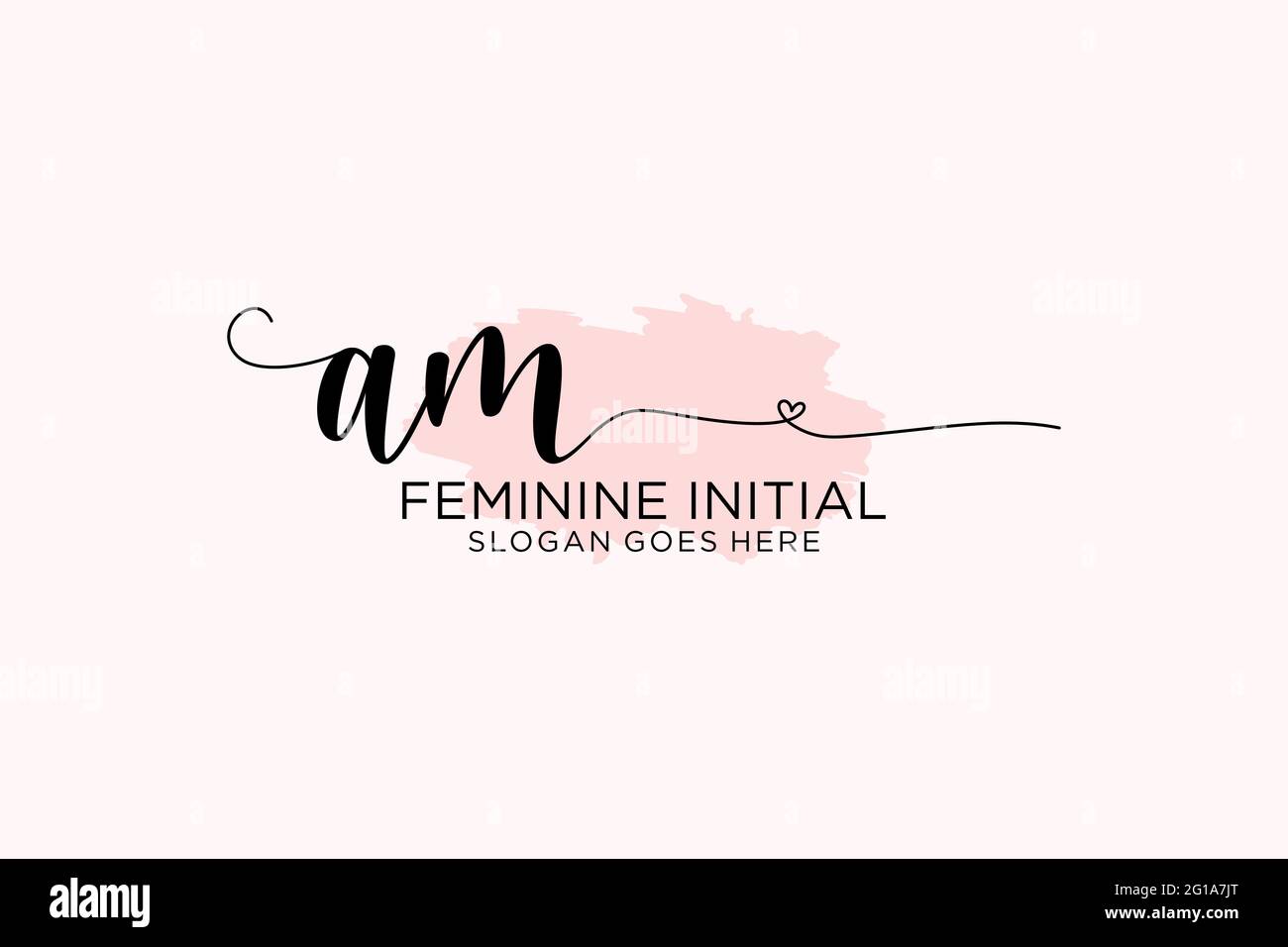 Initial am beauty monogram and elegant logo design, handwriting posters for  the wall • posters a, m, am