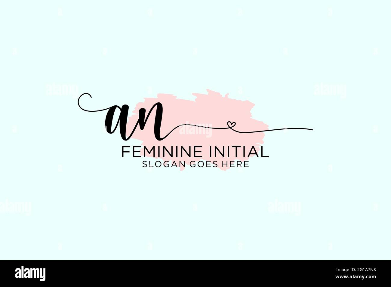 AN beauty monogram and elegant logo design handwriting logo of initial ...