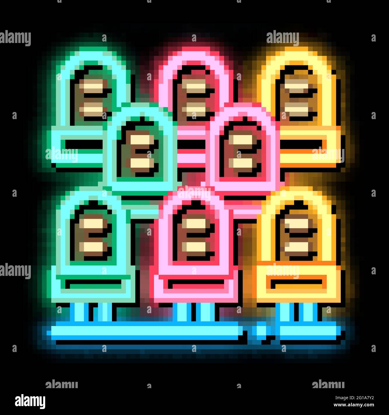 Spectator Seating neon glow icon illustration Stock Vector Image & Art ...