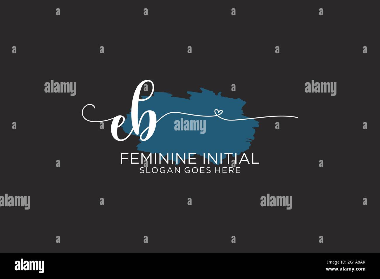 EB beauty monogram and elegant logo design handwriting logo of initial ...