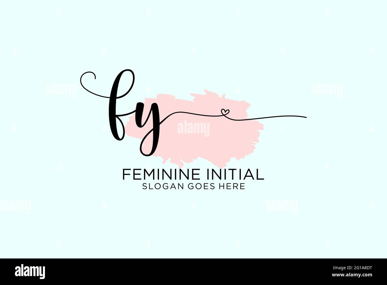 FY beauty monogram and elegant logo design handwriting logo of initial ...
